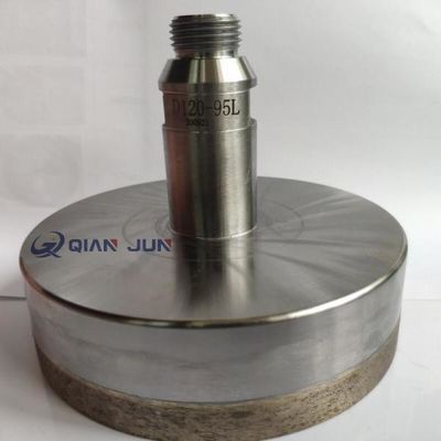 Big Diameter 120mm Threaded Glass diamond core drill bits for glass drilling holes